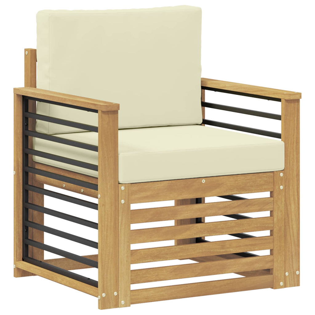Conjunto de sofás de exterior Poliéster Blanco