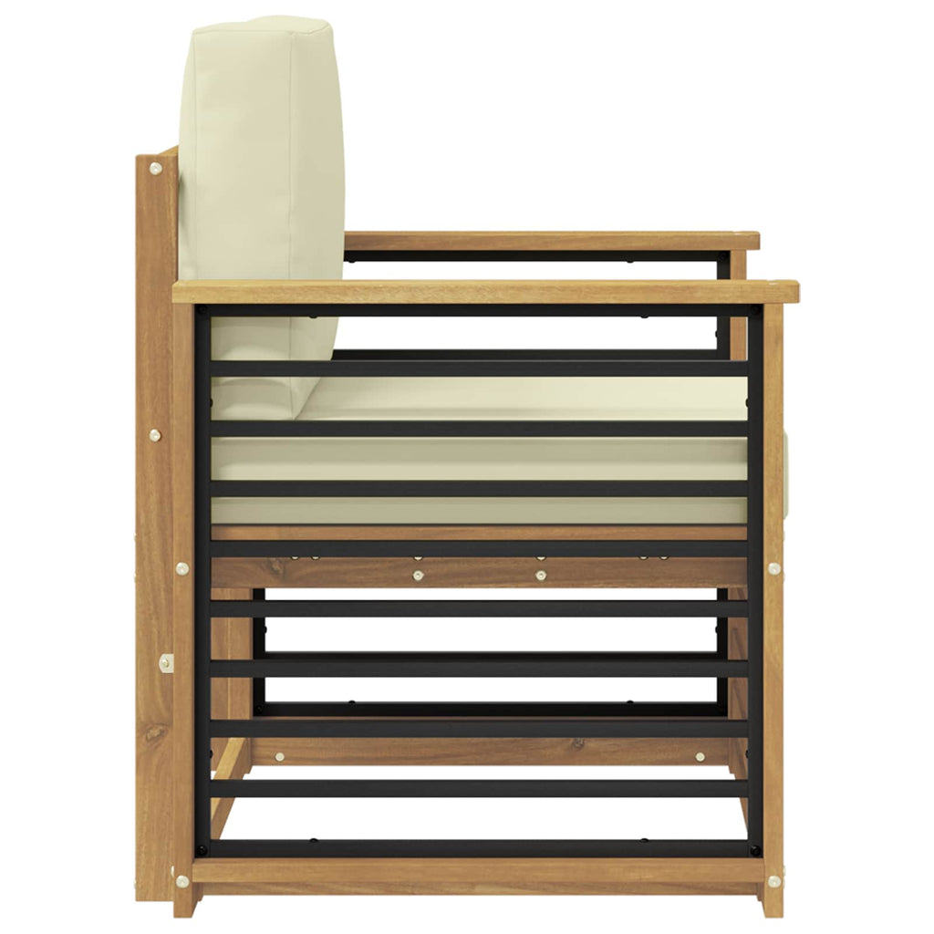 Conjunto de sofás de exterior Poliéster Blanco