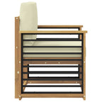 Conjunto de sofás de exterior Poliéster Blanco