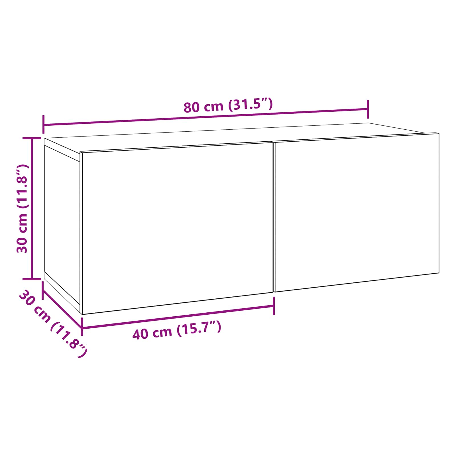 Conjunto de mueble de TV 3 pcs Madera de Ingeniería