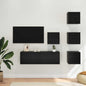 Conjunto de mueble de TV 5 pcs 100 x 30 x 30 cm Roble Negro