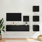 Conjunto de mueble de TV 5 pcs 100 x 30 x 30 cm Roble Negro