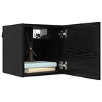 Conjunto de mueble de TV 10 pcs 180 x 30 x 30 cm Roble Negro