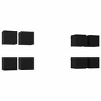 Mueble para TV montado en la pared 8 pcs Roble Negro