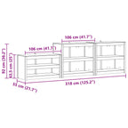 Armario de cocina de exterior con estante MEPPEL 3 pcs
