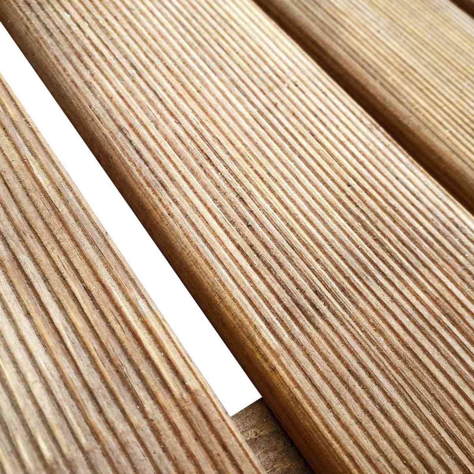 Tile de Decking 12 pcs Marrón 50 x 50 cm Pino Impregnado Verde