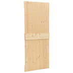 Sliding Door Natural and Black 90 x 210 cm
