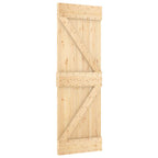 Sliding Door Natural and Black 70 x 210 cm