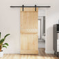Puerta Corredera Natural y negro 80 x 210 cm