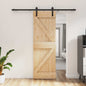 Porta de Correr Natural e Branco 80 x 210 cm