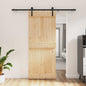 Sliding Door Natural and Black 85 x 210 cm