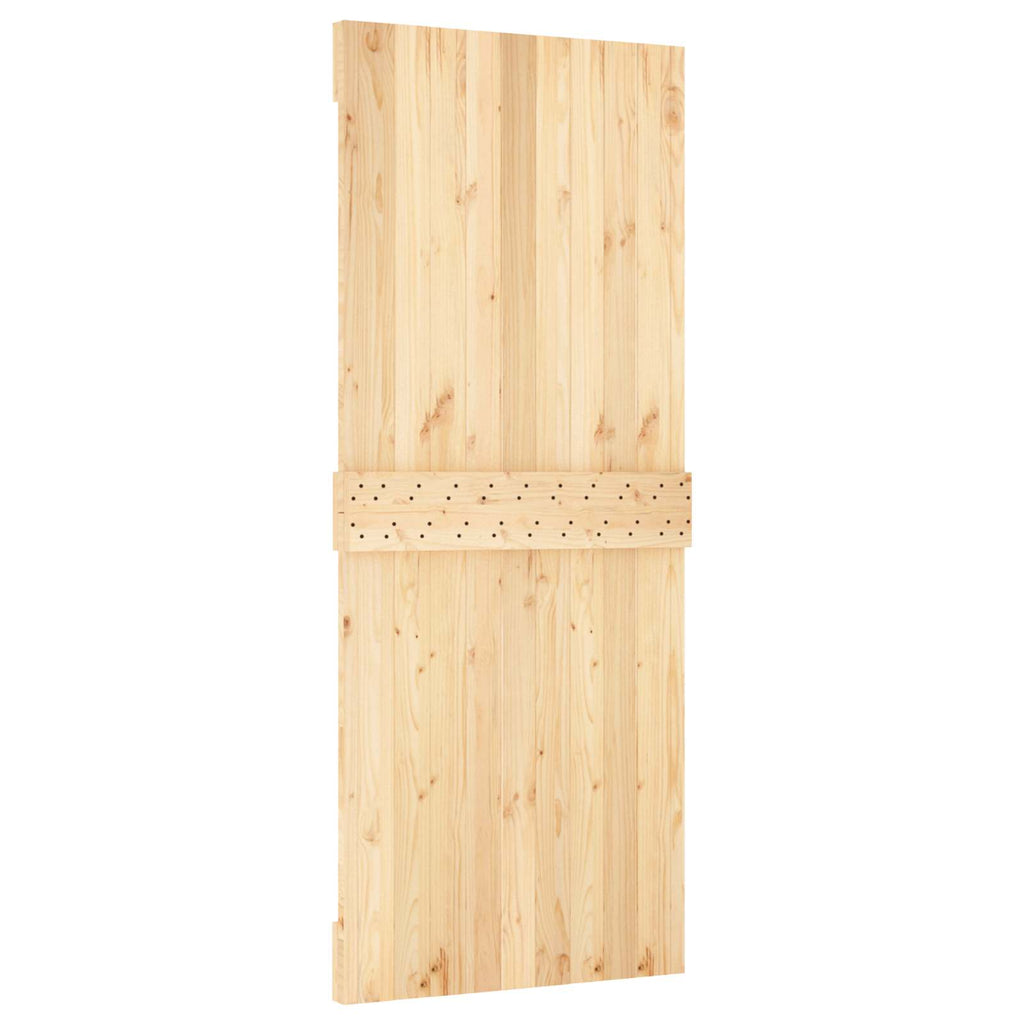 Porta de Correr Natural e preta 85 x 210 cm