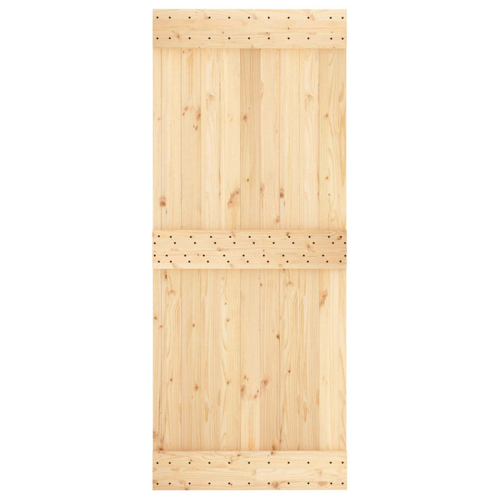 Porta de Correr Natural e preta 85 x 210 cm