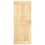 Porta de Correr Natural e preta 85 x 210 cm