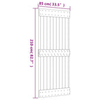 Porta de Correr Natural e preta 85 x 210 cm