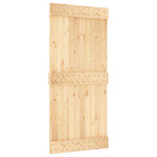 Puerta Corredera Natural y negro 95 x 210 cm