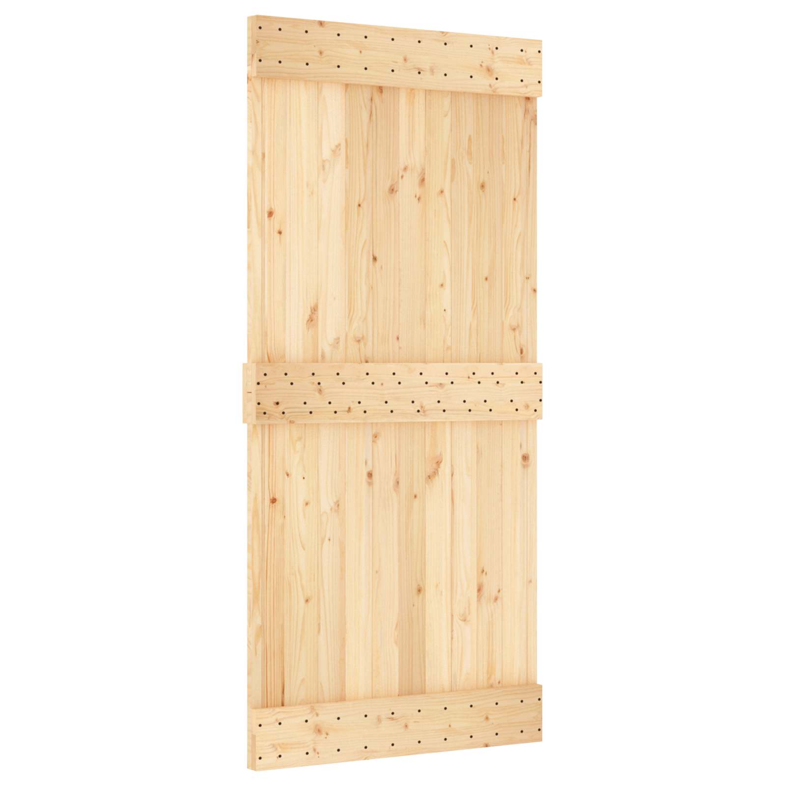 Puerta Corredera Natural y negro 95 x 210 cm
