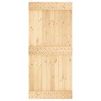Puerta Corredera Natural y negro 95 x 210 cm