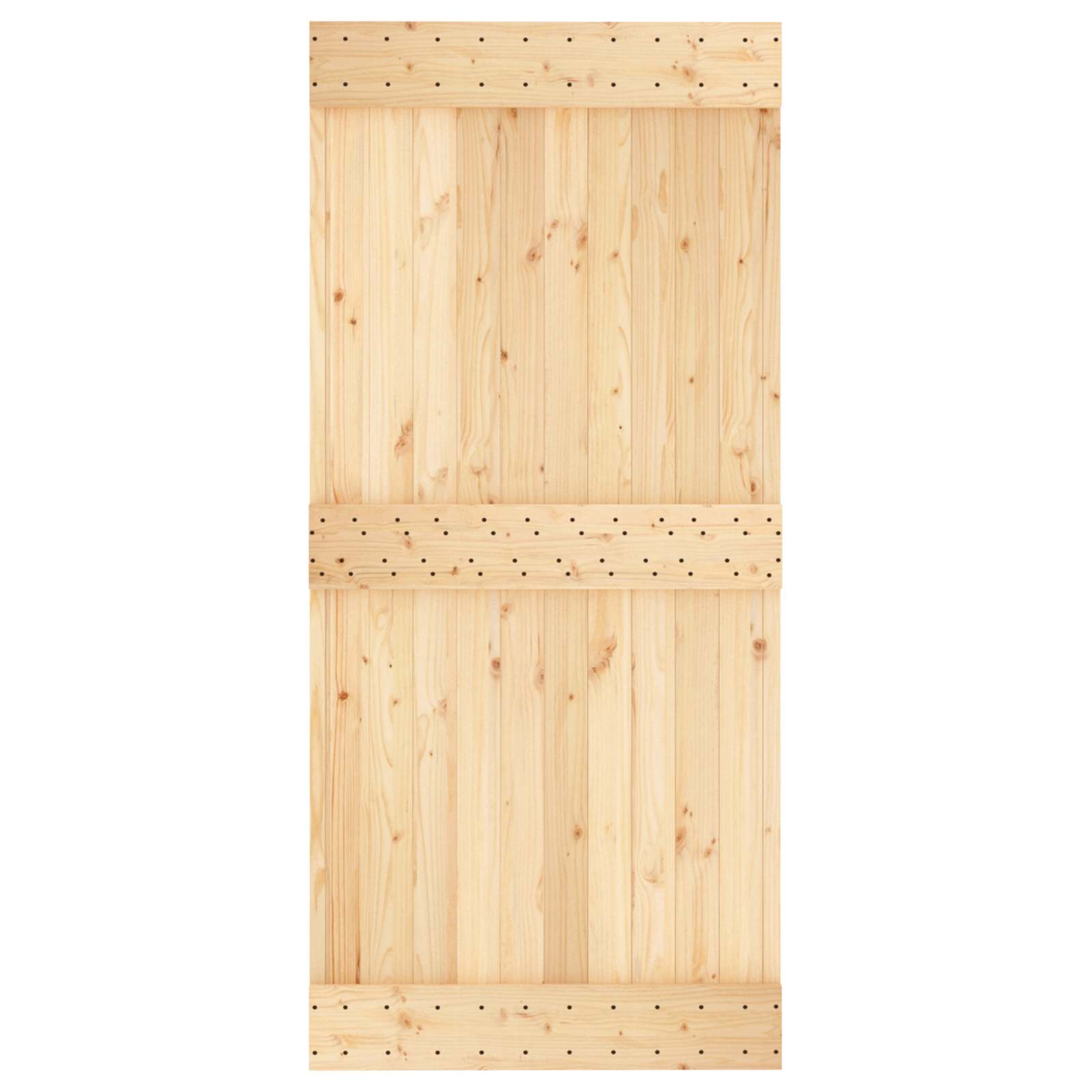 Puerta Corredera Natural y negro 95 x 210 cm