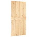 Puerta Corredera Natural y negro 100 x 210 cm