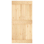 Puerta Corredera Natural y negro 100 x 210 cm