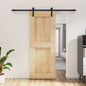 Puerta Corredera Natural y negro 80 x 210 cm