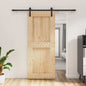 Puerta Corredera Natural y negro 85 x 210 cm