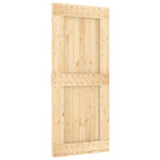 Sliding Door Natural and Black 90 x 210 cm