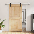 Puerta Corredera Natural y negro 100 x 210 cm