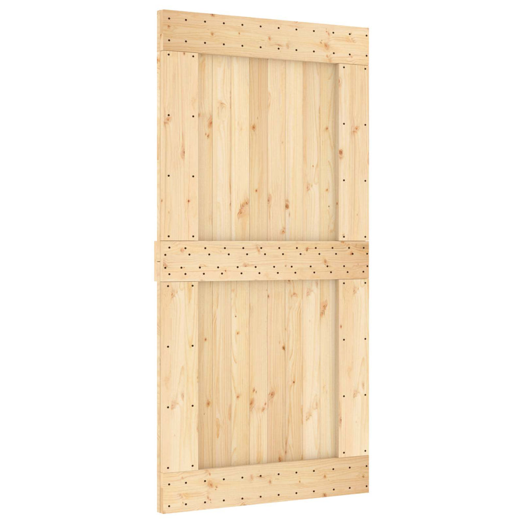 Puerta Corredera Natural y negro 100 x 210 cm
