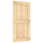 Puerta Corredera Natural y negro 100 x 210 cm