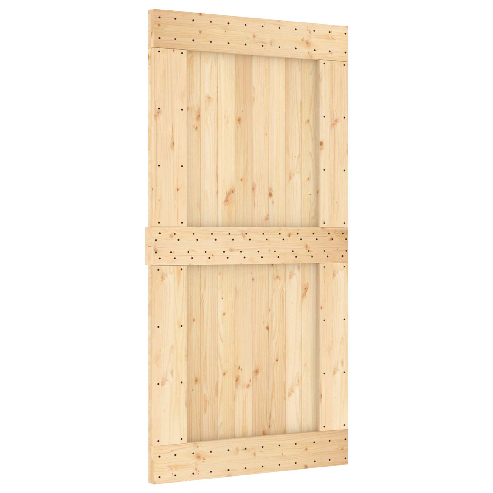 Puerta Corredera Natural y negro 100 x 210 cm
