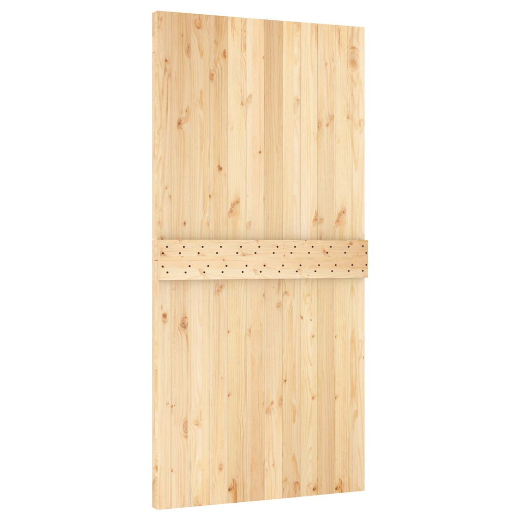 Puerta Corredera Natural y negro 100 x 210 cm