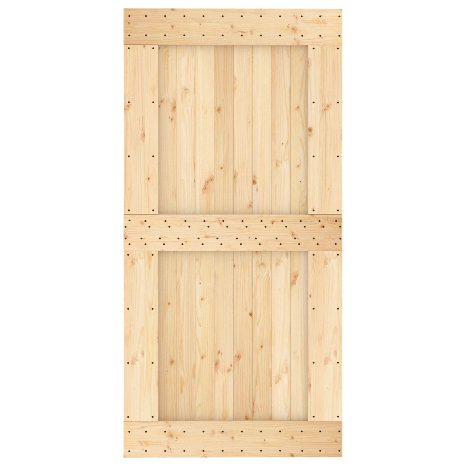 Puerta Corredera Natural y negro 100 x 210 cm