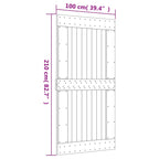 Puerta Corredera Natural y negro 100 x 210 cm