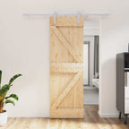Puerta Corredera Natural y Blanco 70 x 210 cm