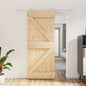 Sliding Door Natural and White 80 x 210 cm