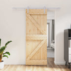 Sliding Door Natural and White 80 x 210 cm