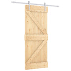 Sliding Door Natural and White 80 x 210 cm