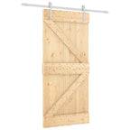 Puerta Corredera Natural y Blanco 90 x 210 cm