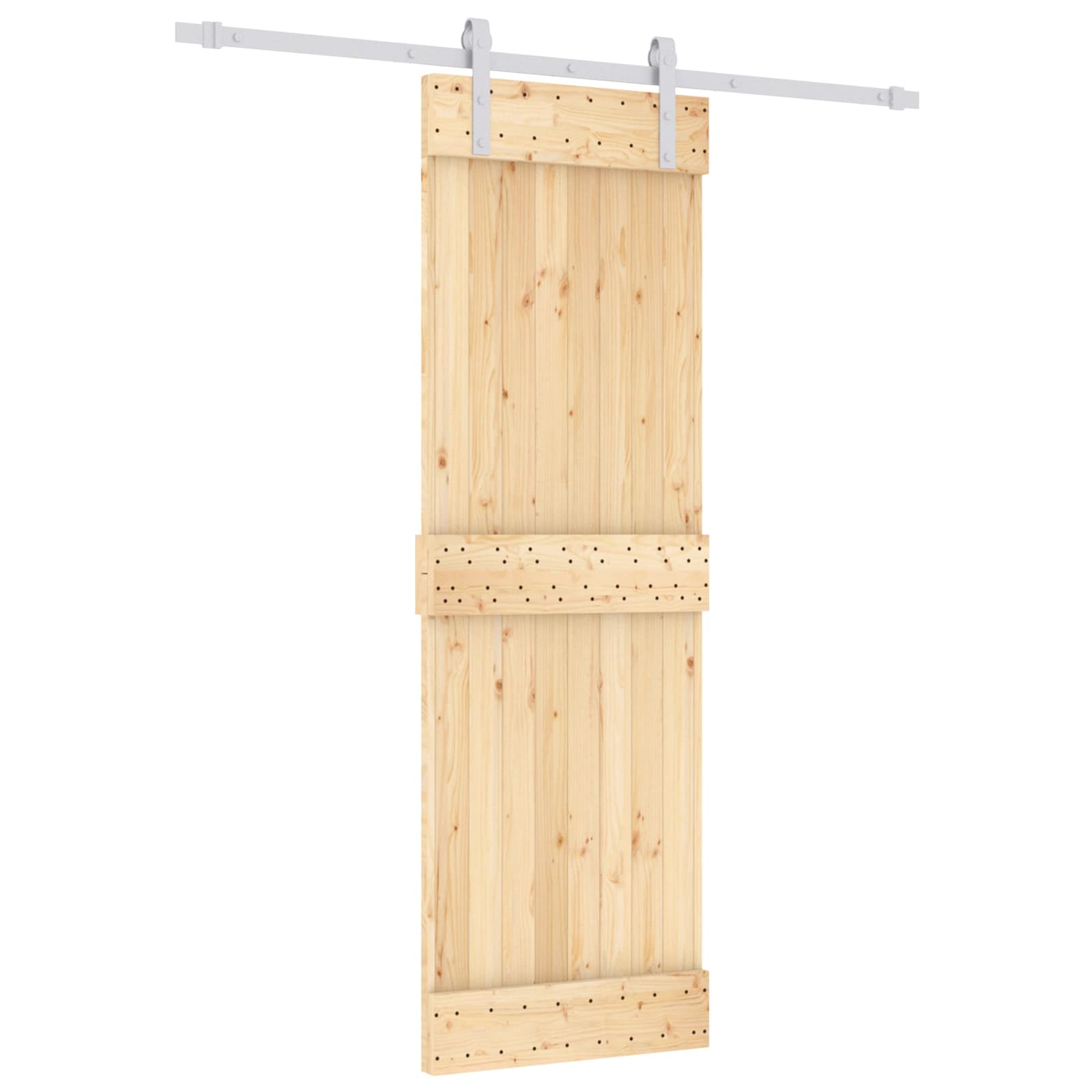 Puerta Corredera Natural y Blanco 70 x 210 cm