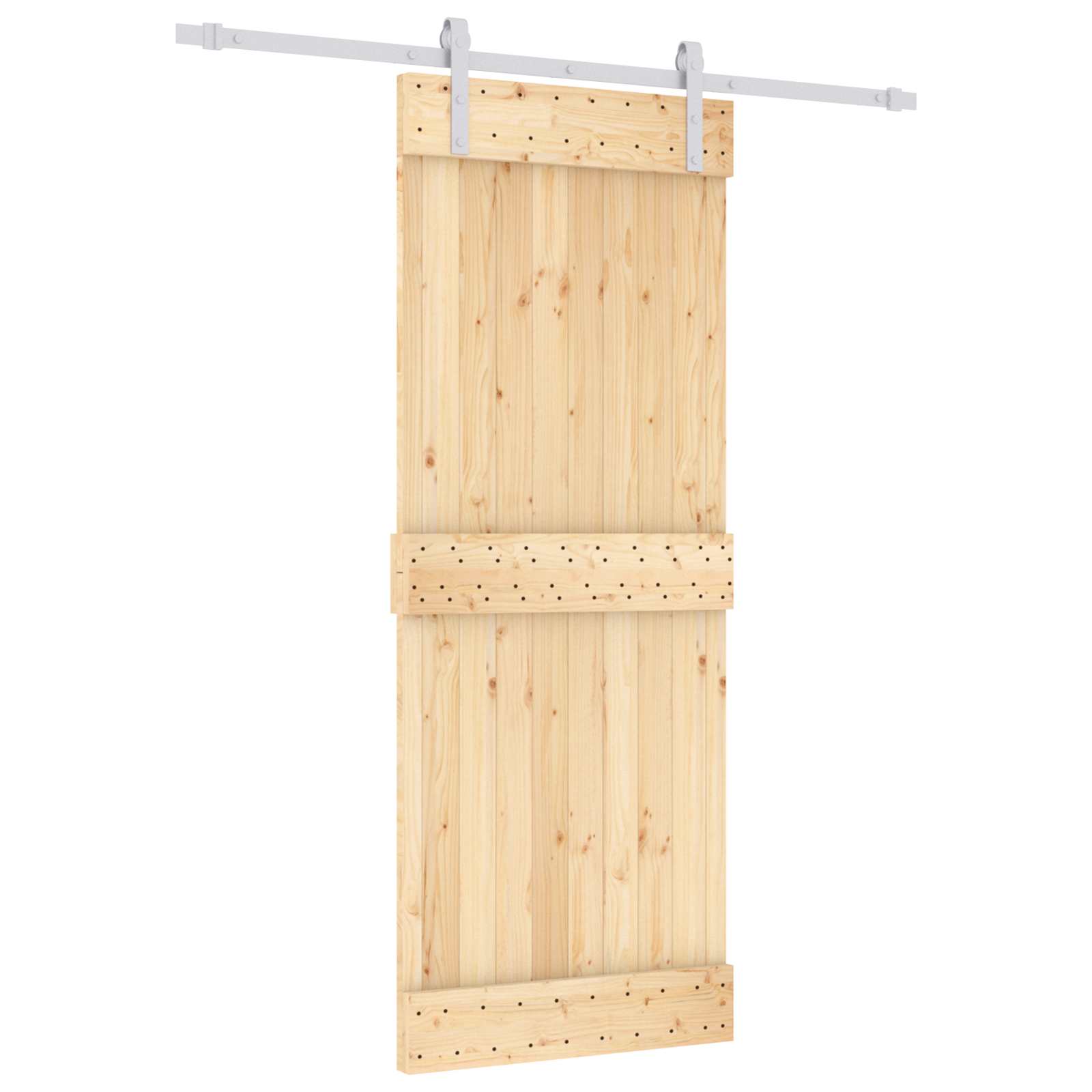 Puerta Corredera Natural y Blanco 80 x 210 cm