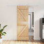 Puerta Corredera Natural y Blanco 70 x 210 cm
