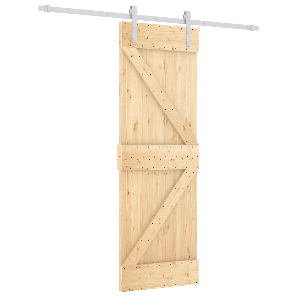 Puerta Corredera Natural y Blanco 70 x 210 cm