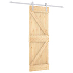 Puerta Corredera Natural y Blanco 70 x 210 cm