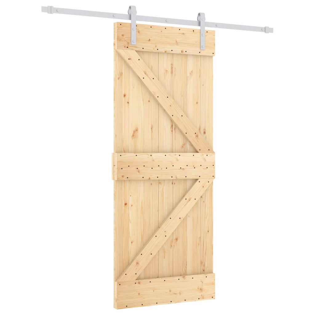Puerta Corredera Natural y Blanco 85 x 210 cm