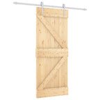 Puerta Corredera Natural y Blanco 85 x 210 cm