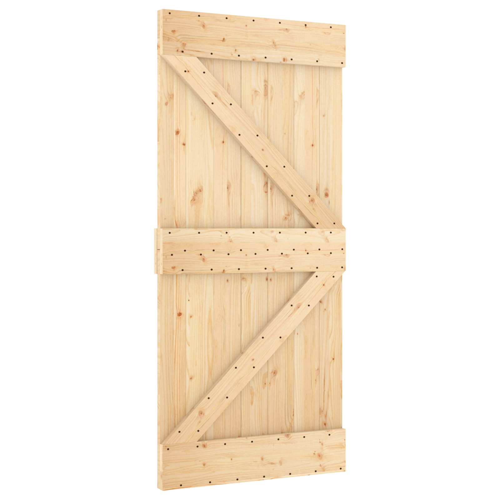 Sliding Door Natural and White 95 x 210 cm