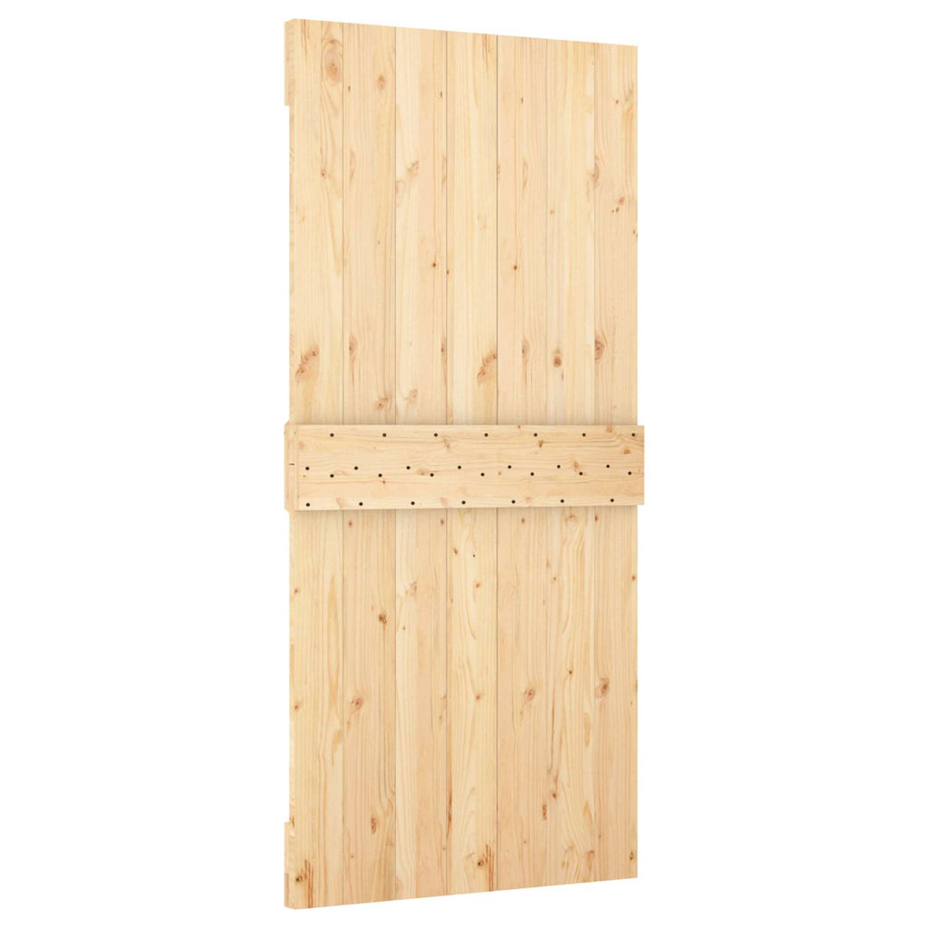 Puerta Corredera Natural y Blanco 95 x 210 cm