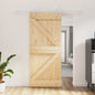 Puerta Corredera Natural y Blanco 90 x 210 cm